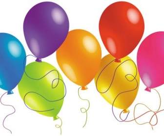 Vectorielles Joliment Colorées De Ballons