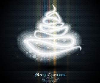 Beautifully Halo Christmas Tree Vector