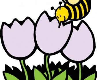 Lebah Dan Bunga Clip Art