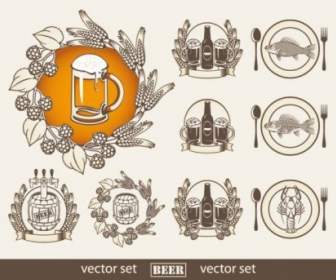 Etiquetas De La Cerveza Del Vector
