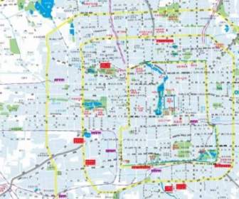 Beijing City Peta Vektor