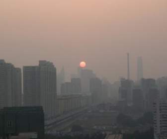 北京の日没