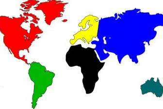 Bessan Mundo Mapa Clip Art