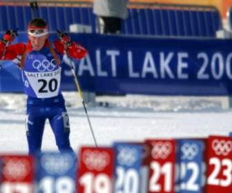 Biathlon-Sportler Olympiade
