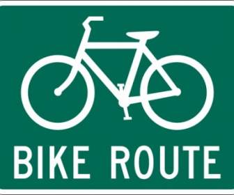 Bicycle Route Sign Clip Art