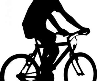 Radfahrer-Kontur-ClipArt-Grafik