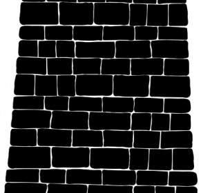 Großes Backstein-schwarze Wand-ClipArt