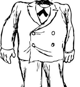 Großer Mann In Einem Anzug-ClipArt