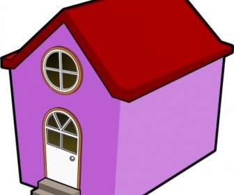 Bigredsmile 紫色的小房子剪貼畫