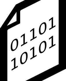 Binary File Icon Clip Art