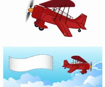 Biplane With Banner
