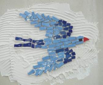 Mosaico Di Schwalbe Uccello