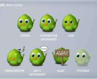 Birdie Adium Dock Icons Icons Pack