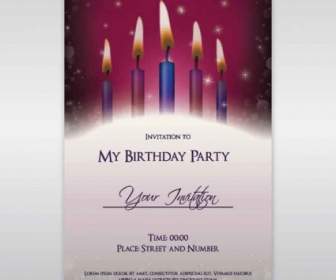 Invitaciones De Cumpleaños Vector Fondo