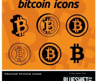 Icone Vettoriali Bitcoin