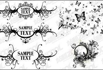 Black And White Pattern Vector Material