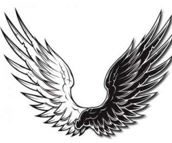 Black And White Vector Wings Black And White Vector Wings