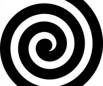 Black Bold Spiral Clip Art