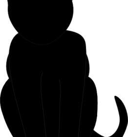 Schwarze Katze-ClipArt