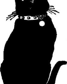 Schwarze Katze-ClipArt