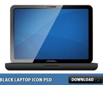 Black Laptop Icon Free Psd