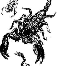 Clipartów Czarny Skorpiony