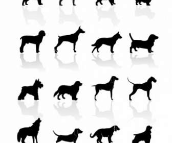 Schwarze Symbole Hunde