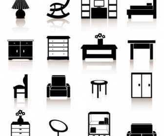 Schwarze Symbole Möbel
