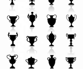 Trofeos De Símbolos Negro