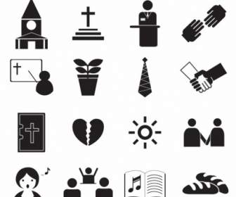 ícones De Adoração Preto