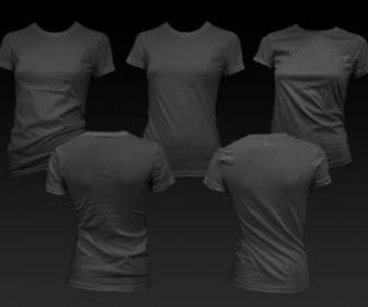 Blank Trend Of Female Models Shortsleeved Tshirt Template Gomedia Produced Psd Layered