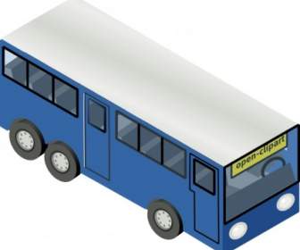 Blue Bus Clip-art