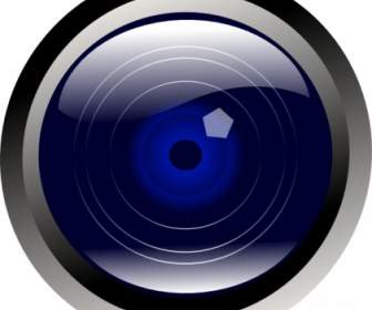 Blaue Kamera-Objektiv-ClipArt-Grafik
