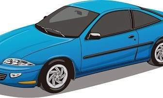 青い車のベクトル