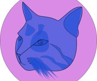 Blue Cat-ClipArt