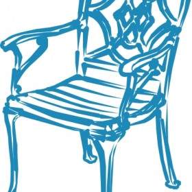 Cadeira Azul Clip-art