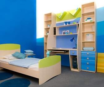 蓝色 Children39s 房间图片