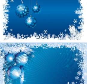 ブルー クリスマスの背景のベクトル