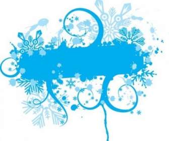 Gráfico Vectorial Floral Azul