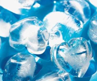 синий Heartshaped льда спектрометрическую фотография
