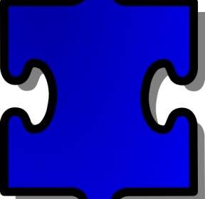 Jigsaw Azul Pieza Clip Art