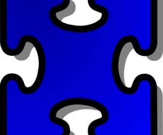 Blue Jigsaw Piece Clip Art