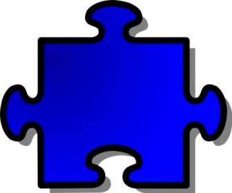 Blaue Puzzle Stück ClipArt