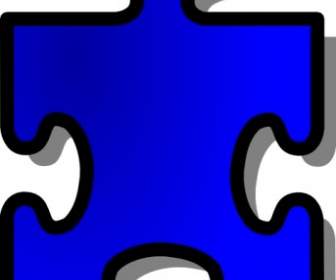 Bleu Jigsaw Puzzle Morceau Clipart