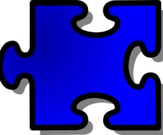 Blaue Jigsaw Puzzle Stück ClipArt
