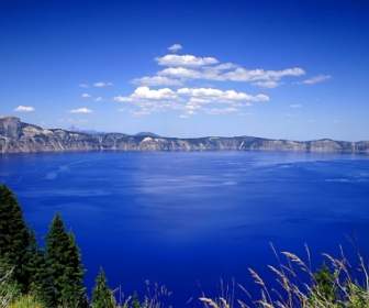 Lago Blu Sfondo Paesaggio Natura