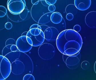 Burbujas De Luz Azules De Fondo Gráfico Vectorial
