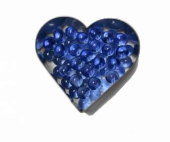 Blaue Marmor Herz