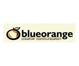 สื่อสารความคิดสร้างสรรค์สีส้มสีน้ำเงิน