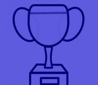 Niebieski Nagroda Puchar Clipart